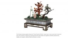 【150年前の超高級ギフト】超絶技巧による象牙製ミニチュア中国庭園
