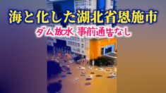 続く長江流域の洪水 ダムの放水で湖北省恩施市が海に